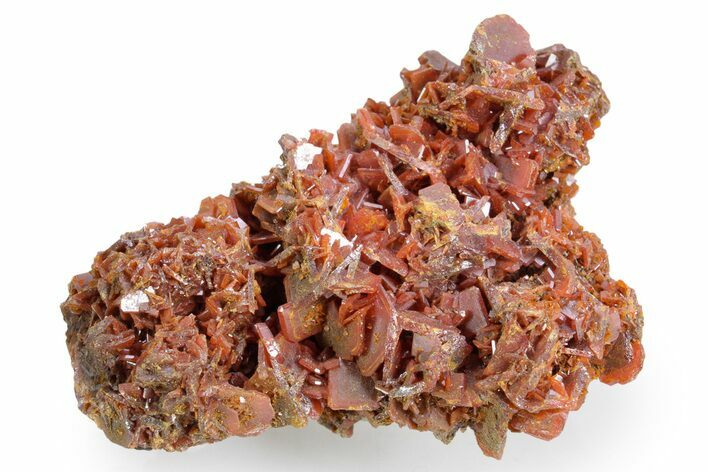 Fiery, Red-Orange Wulfenite Cluster - Kuruktag Mountains, China #361051